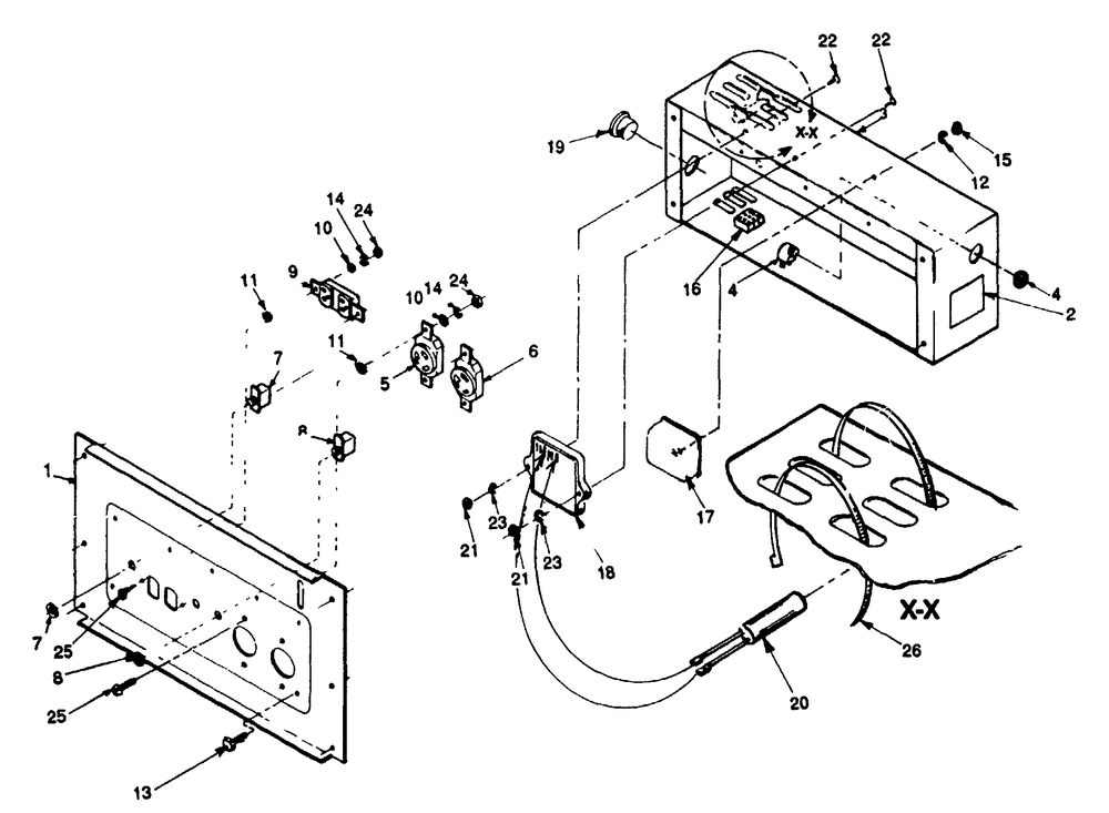 Receptacle Panel Diagram and Parts List for 9160-0-4W115A  Briggs and Stratton Generator